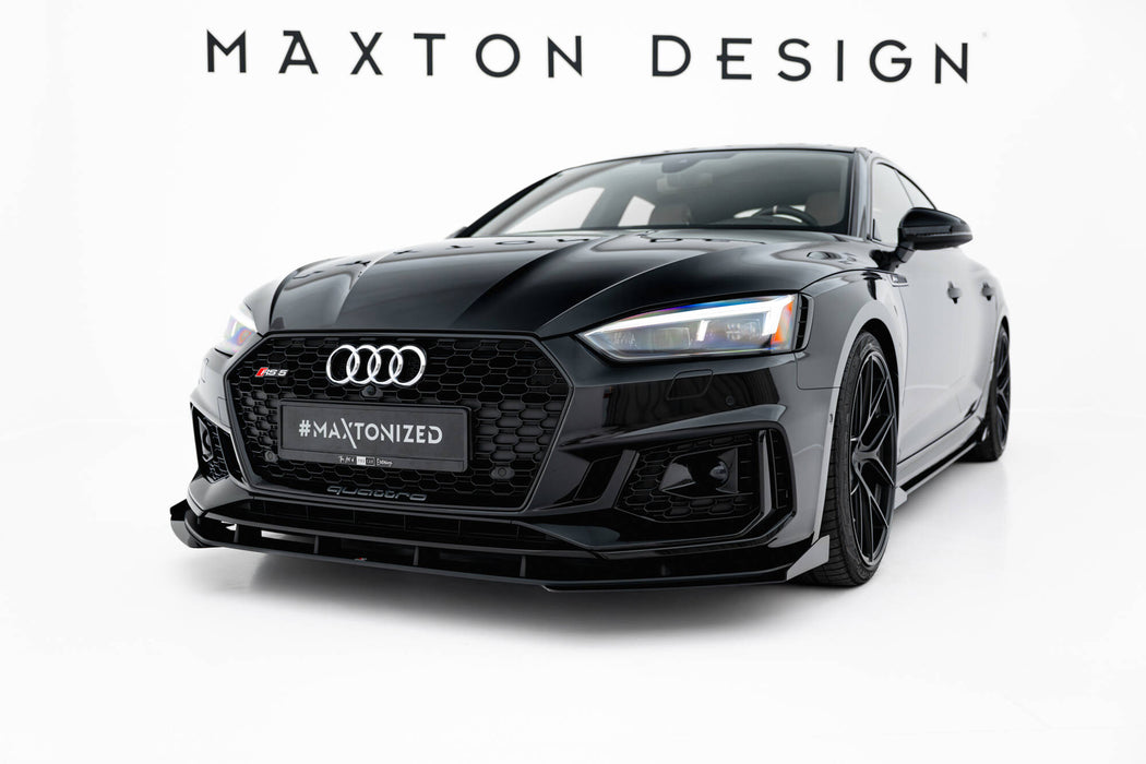 Maxton Design Street Pro Front Splitter + Flaps Audi RS5 Coupe / Sportback F5