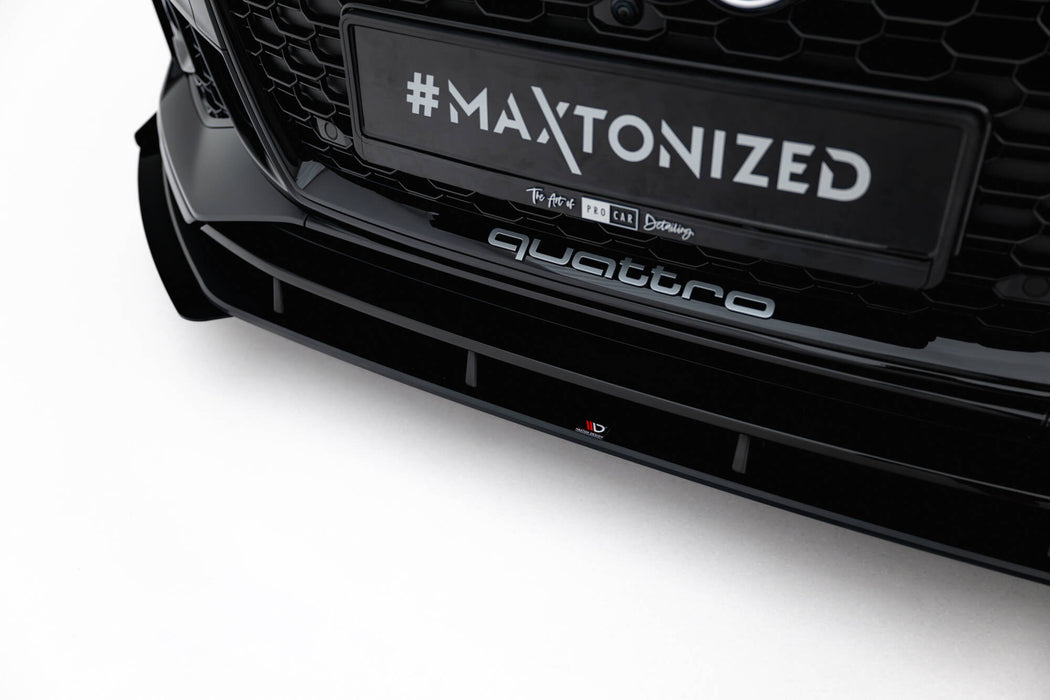 Maxton Design Street Pro Front Splitter + Flaps Audi RS5 Coupe / Sportback F5