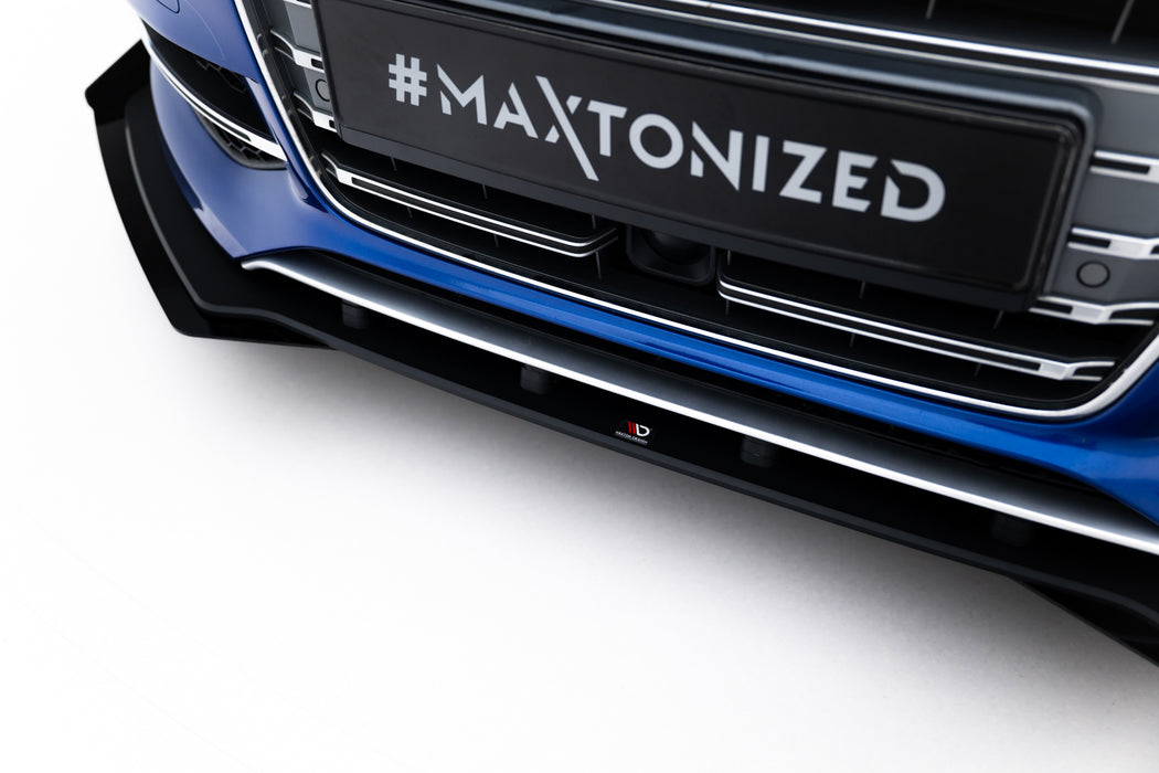 Maxton Design Street Pro Front Splitter + Flaps Audi S3 / A3 S-Line Sedan 8V