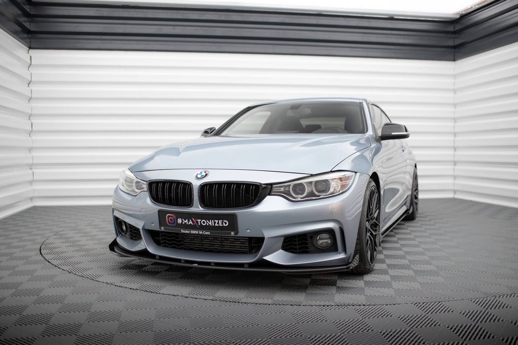 Maxton Design Street Pro Front Splitter + Flaps BMW 4 Coupe / Gran Coupe / Cabrio M-Pack F32 / F36 / F33