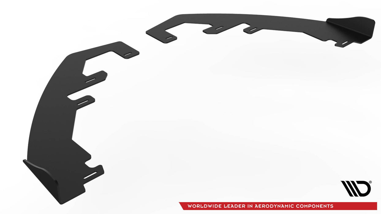 Maxton Design Street Pro Front Splitter + Flaps Ford Fiesta Mk8 ST / ST-Line
