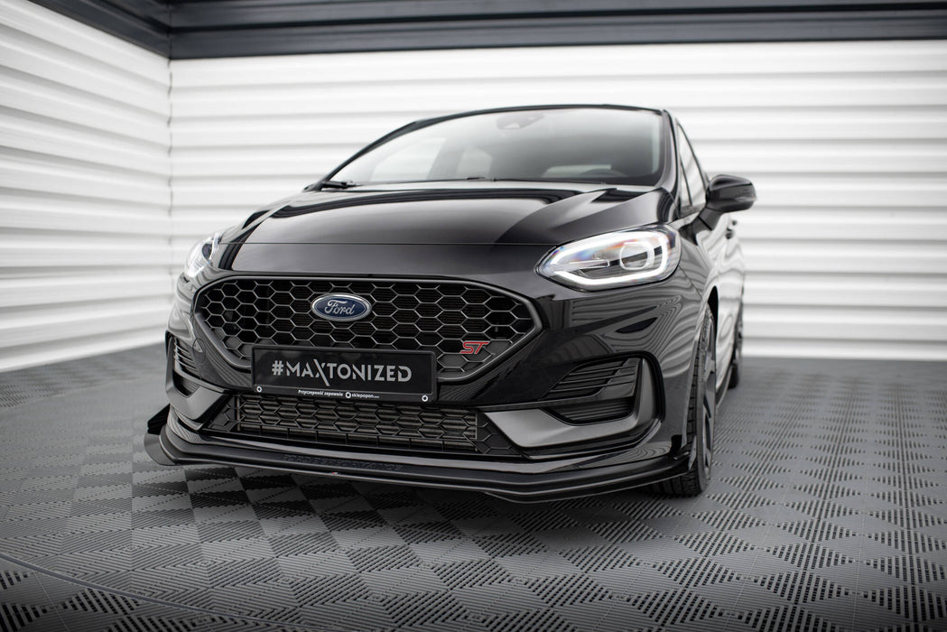 Maxton Design Street Pro Front Splitter + Flaps Ford Fiesta ST Mk8 Facelift