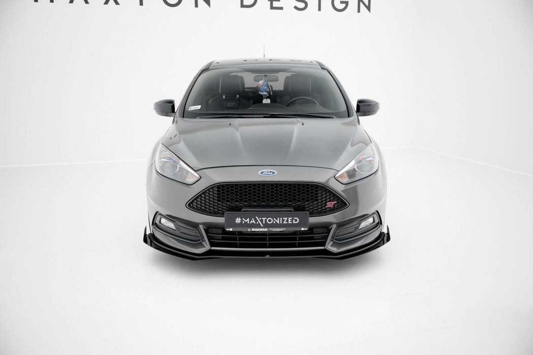 Maxton Design Street Pro Front Splitter + Flaps Ford Focus ST Mk3 Facelift