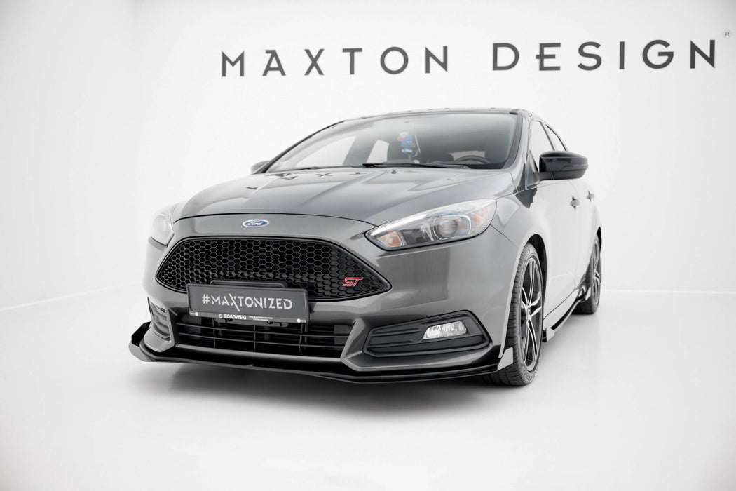 Maxton Design Street Pro Front Splitter + Flaps Ford Focus ST Mk3 Facelift