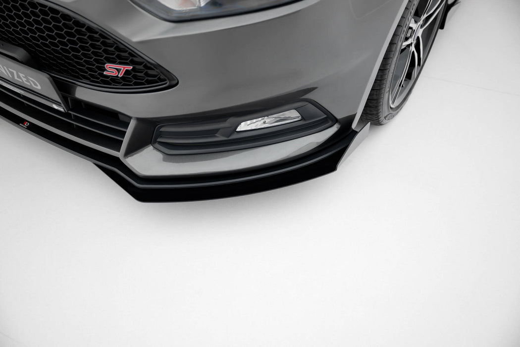 Maxton Design Street Pro Front Splitter + Flaps Ford Focus ST Mk3 Facelift