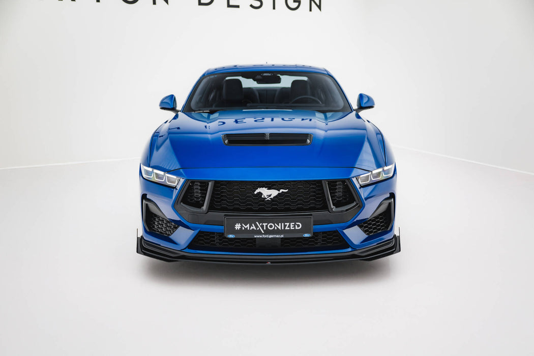 Maxton Design Street Pro Front Splitter + Flaps Ford Mustang GT Mk7
