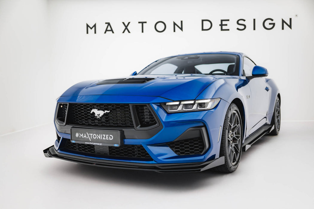 Maxton Design Street Pro Front Splitter + Flaps Ford Mustang GT Mk7