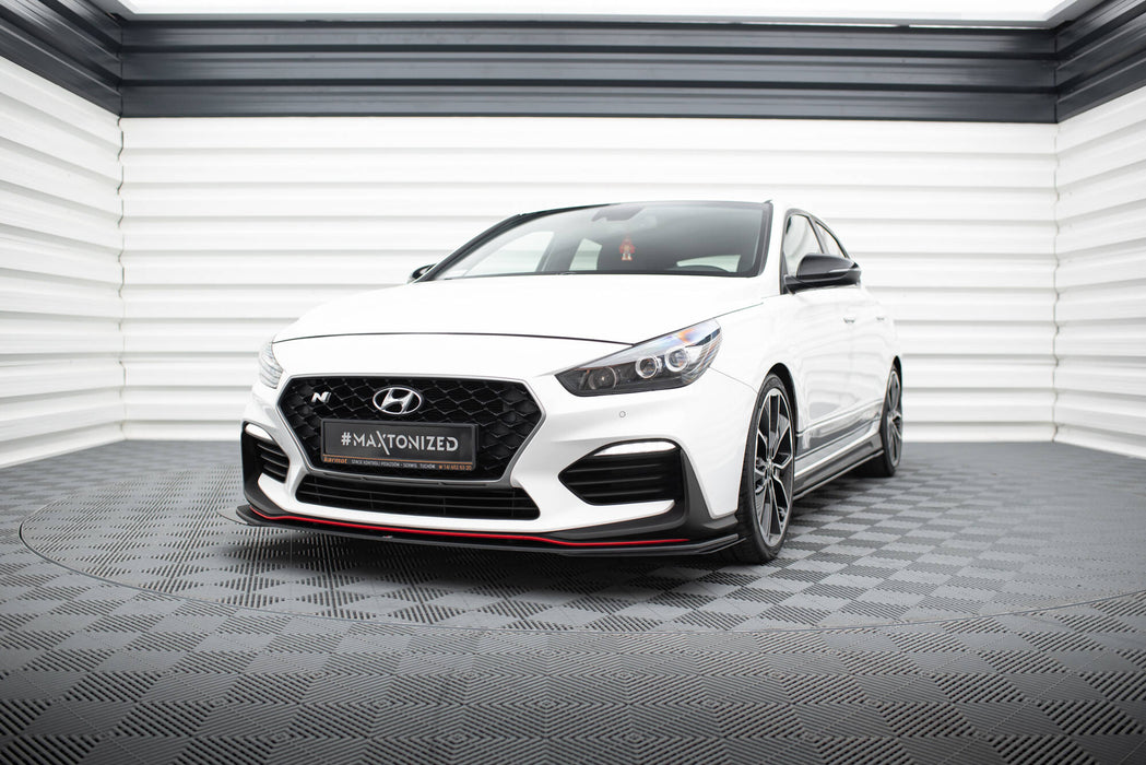 Maxton Design Street Pro Front Splitter + Flaps Hyundai I30 N Mk3 Hatchback / Fastback