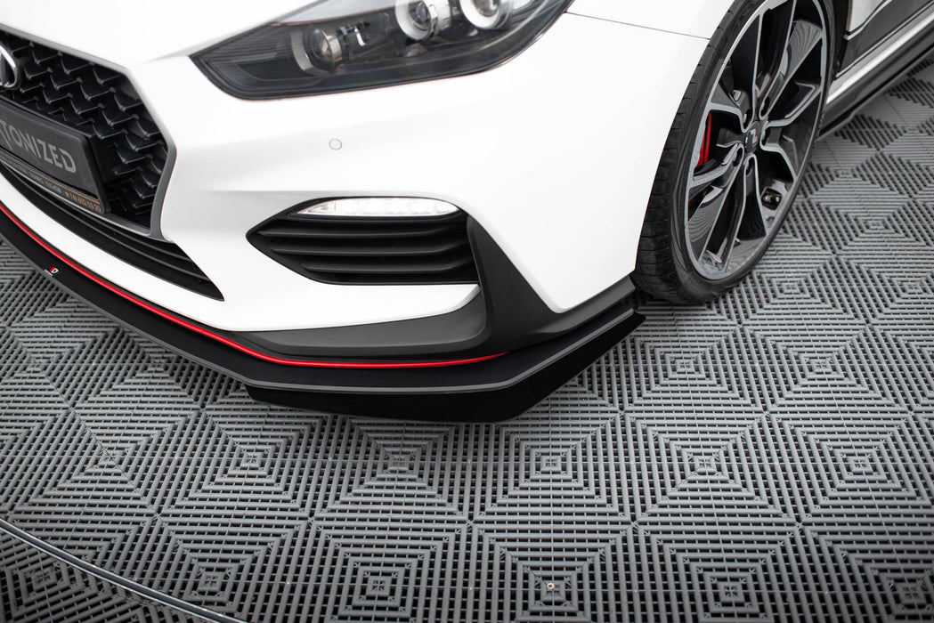 Maxton Design Street Pro Front Splitter + Flaps Hyundai I30 N Mk3 Hatchback / Fastback