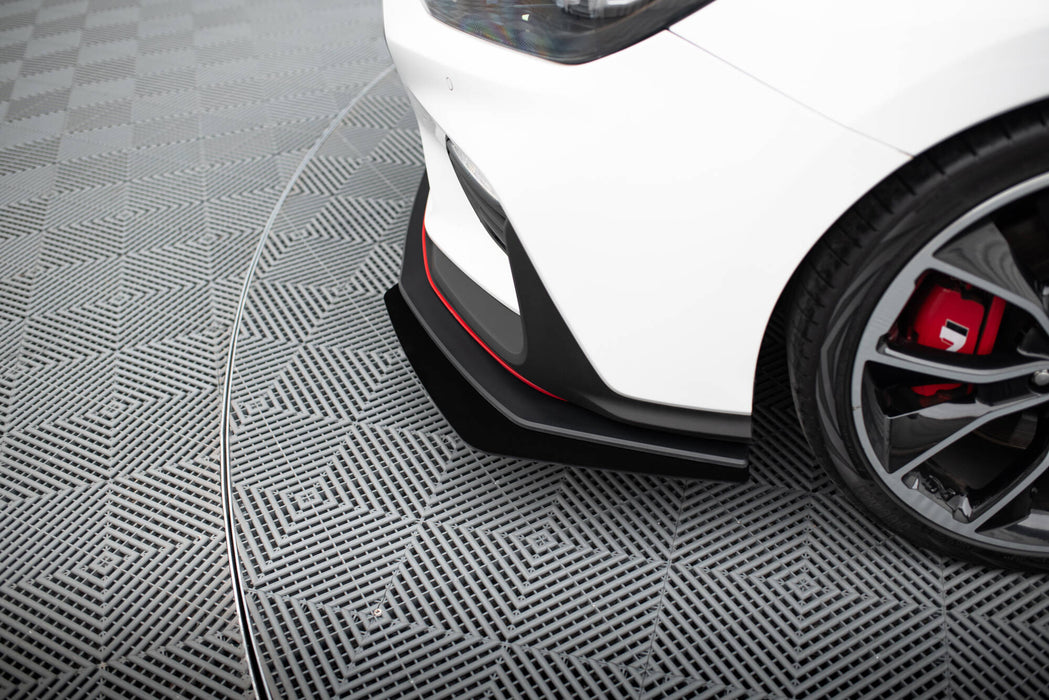 Maxton Design Street Pro Front Splitter + Flaps Hyundai I30 N Mk3 Hatchback / Fastback