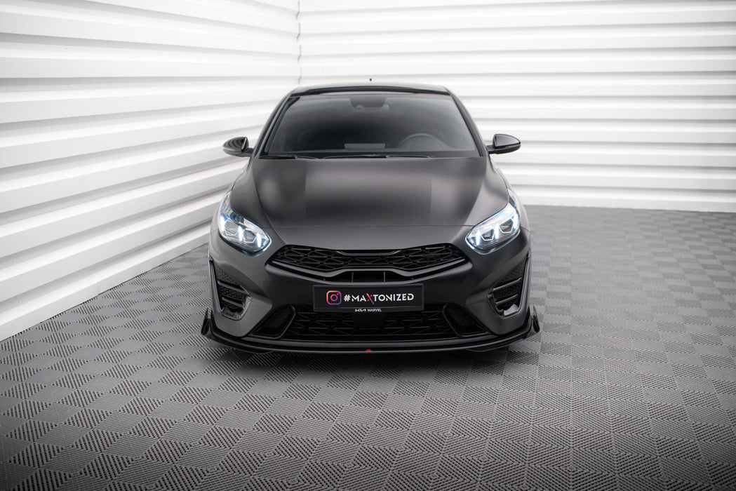 Maxton Design Street Pro Front Splitter + Flaps Kia Proceed GT Mk3 Facelift / Ceed GT / GT - Line Mk1 Facelift