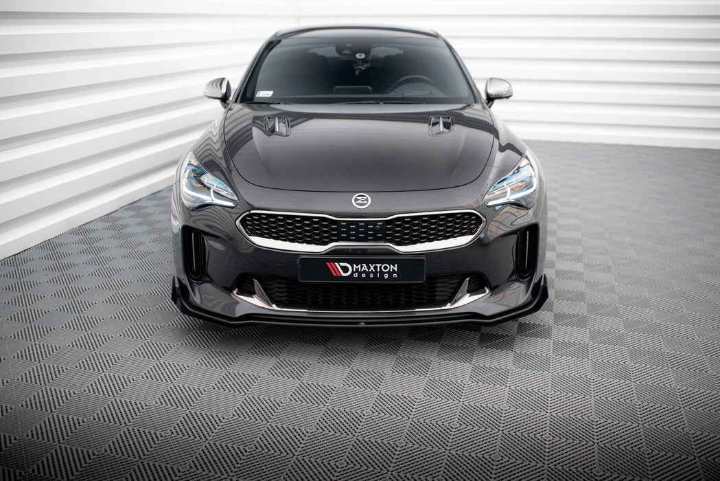Maxton Design Street Pro Front Splitter + Flaps Kia Stinger GT / GT-Line / Standard Mk1