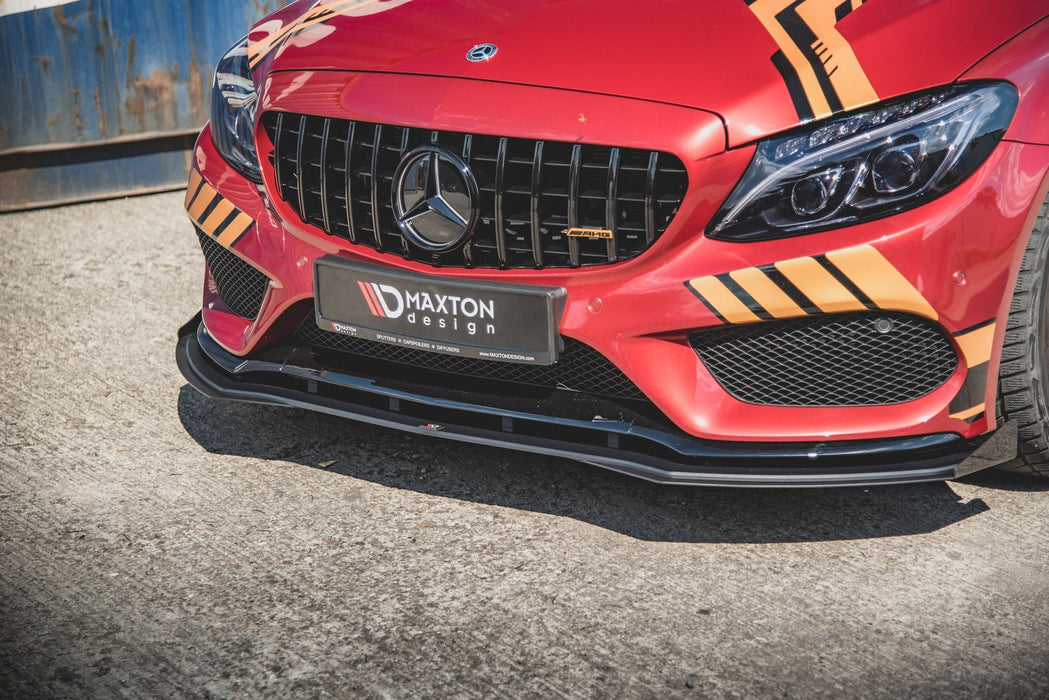 Maxton Design Street Pro Front Splitter + Flaps Mercedes-AMG C43 Coupe C205