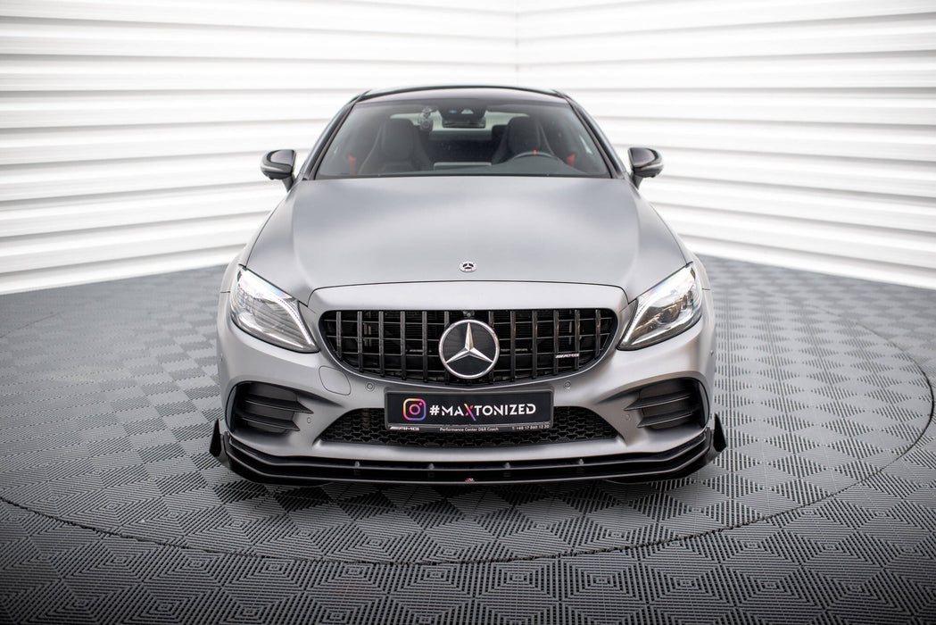 Maxton Design Street Pro Front Splitter + Flaps Mercedes-AMG C43 Coupe / Cabrio C205  Facelift / A205 Facelift