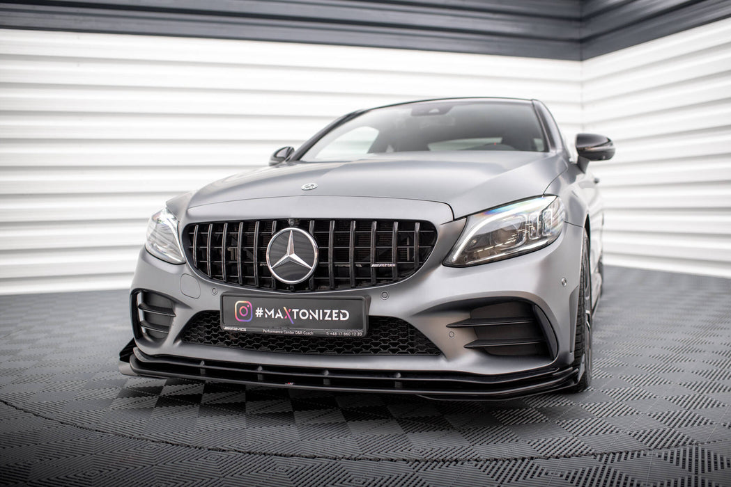 Maxton Design Street Pro Front Splitter + Flaps Mercedes-AMG C43 Coupe / Cabrio C205  Facelift / A205 Facelift