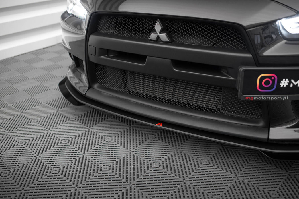 Maxton Design Street Pro Front Splitter + Flaps Mitsubishi Lancer EVO X