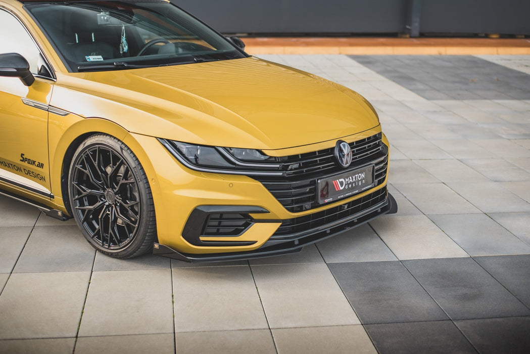 Maxton Design Street Pro Front Splitter + Flaps Volkswagen Arteon R-Line