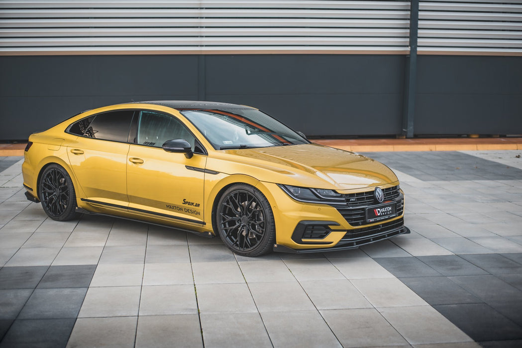 Maxton Design Street Pro Front Splitter + Flaps Volkswagen Arteon R-Line