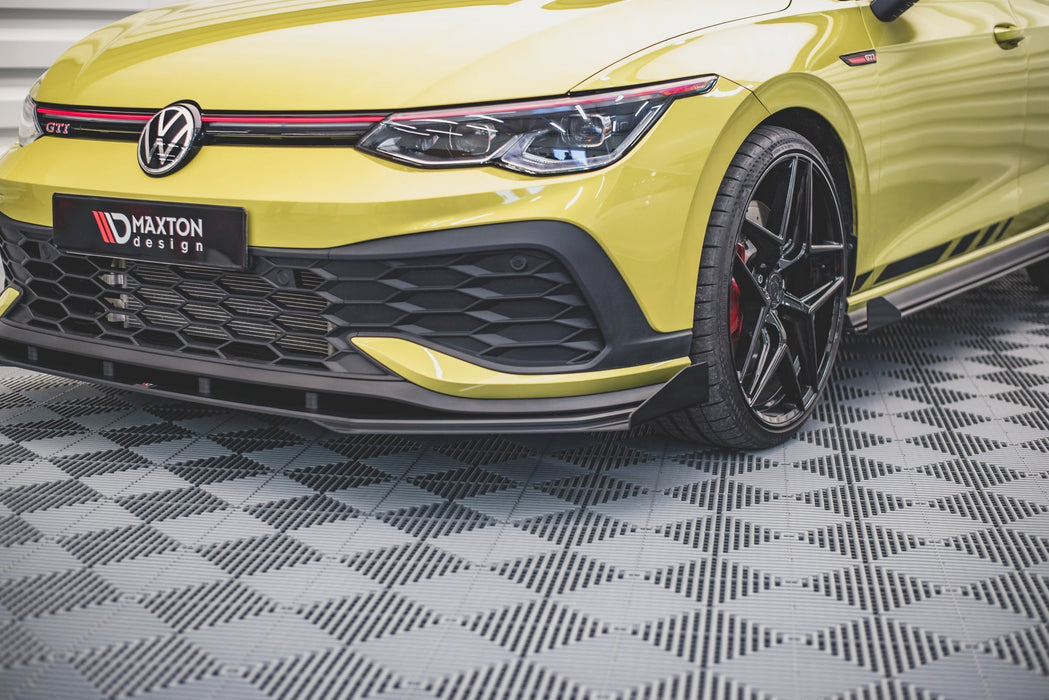 Maxton Design Street Pro Front Splitter + Flaps Volkswagen Golf GTI Clubsport Mk8