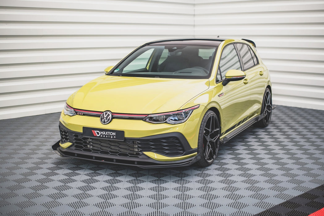 Maxton Design Street Pro Front Splitter + Flaps Volkswagen Golf GTI Clubsport Mk8