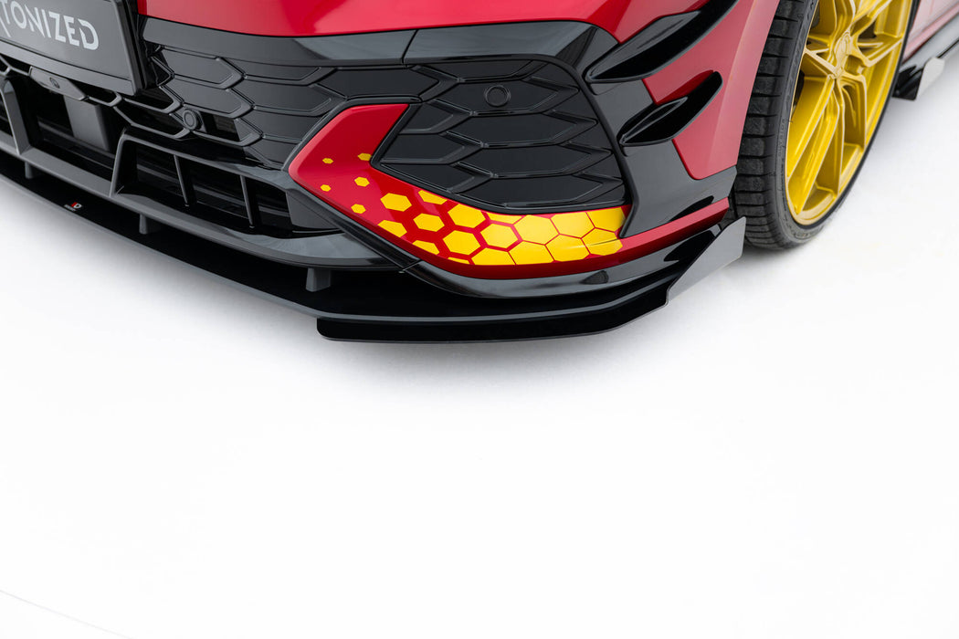 Maxton Design Street Pro Front Splitter + Flaps Volkswagen Golf GTI Clubsport Mk8 Facelift