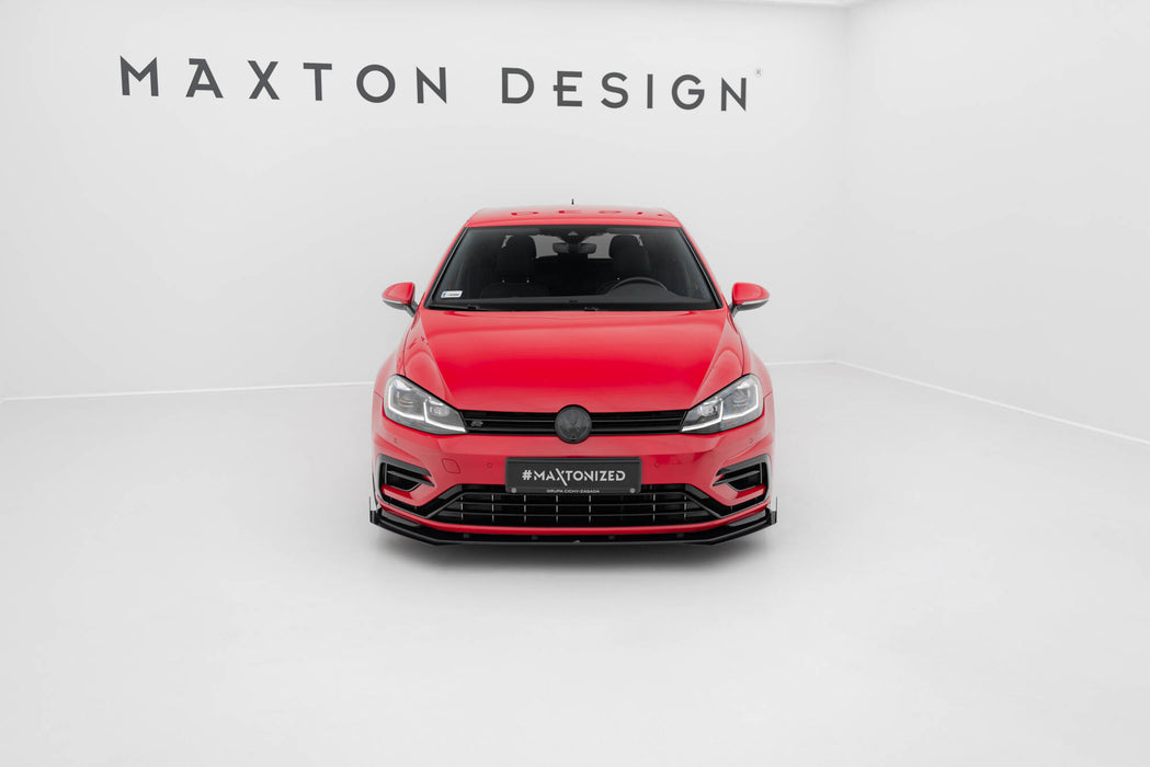 Maxton Design Street Pro Front Splitter + Flaps Volkswagen Golf R / R-Line Mk7 Facelift