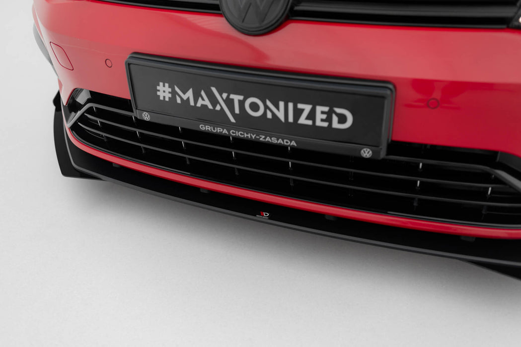 Maxton Design Street Pro Front Splitter + Flaps Volkswagen Golf R / R-Line Mk7 Facelift