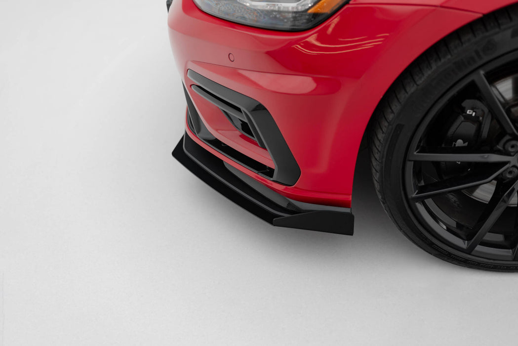 Maxton Design Street Pro Front Splitter + Flaps Volkswagen Golf R / R-Line Mk7 Facelift