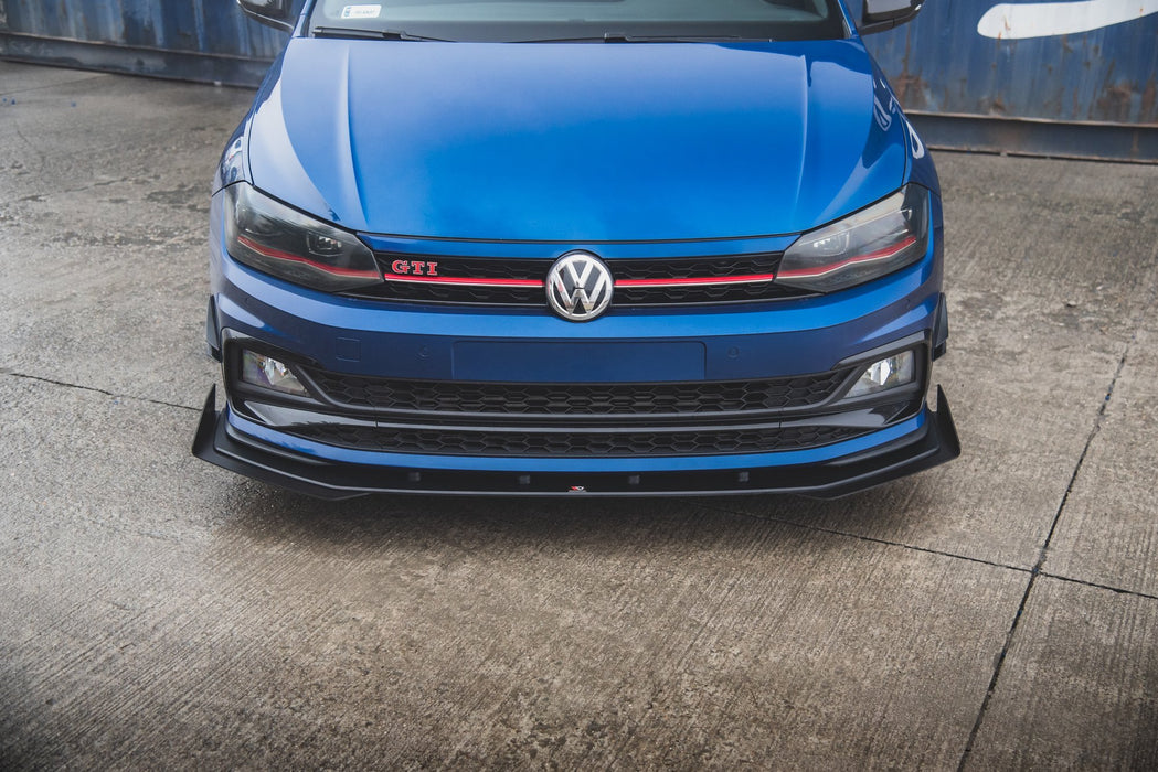 Maxton Design Street Pro Front Splitter + Flaps Volkswagen Polo GTI Mk6