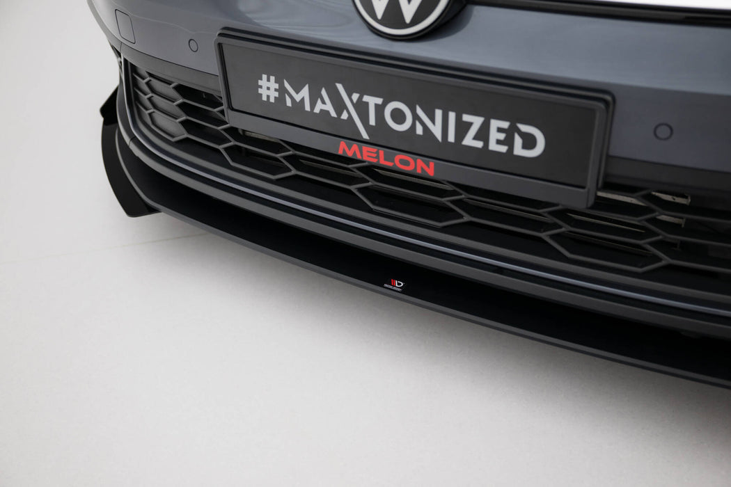 Maxton Design Street Pro Front Splitter + Flaps Volkswagen Polo GTI Mk6 Facelift