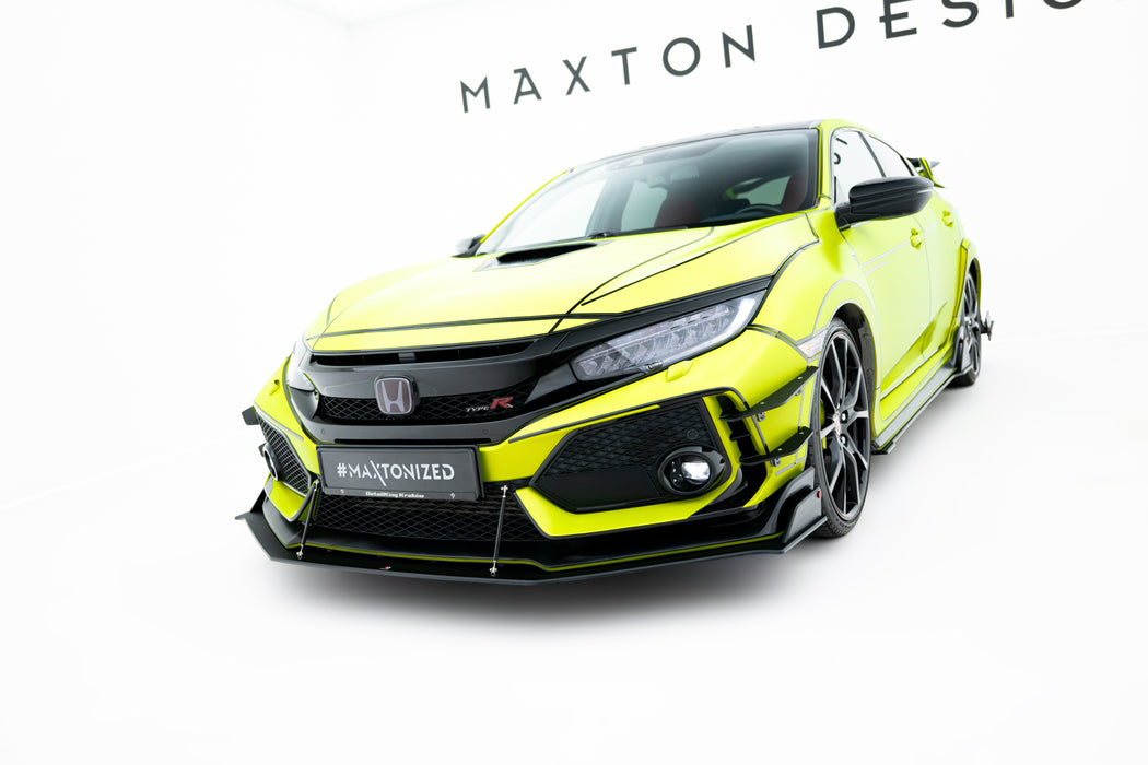 Maxton Design Street Pro Front Splitter Honda Civic Type R Mk10