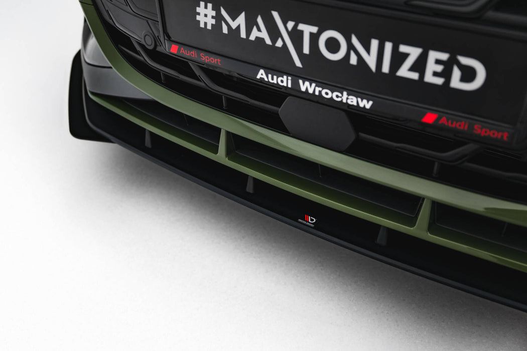 Maxton Design Street Pro Front Splitter V.1 + Flaps Audi S3 Sportback / A3 S-line Sportback 8Y Facelift