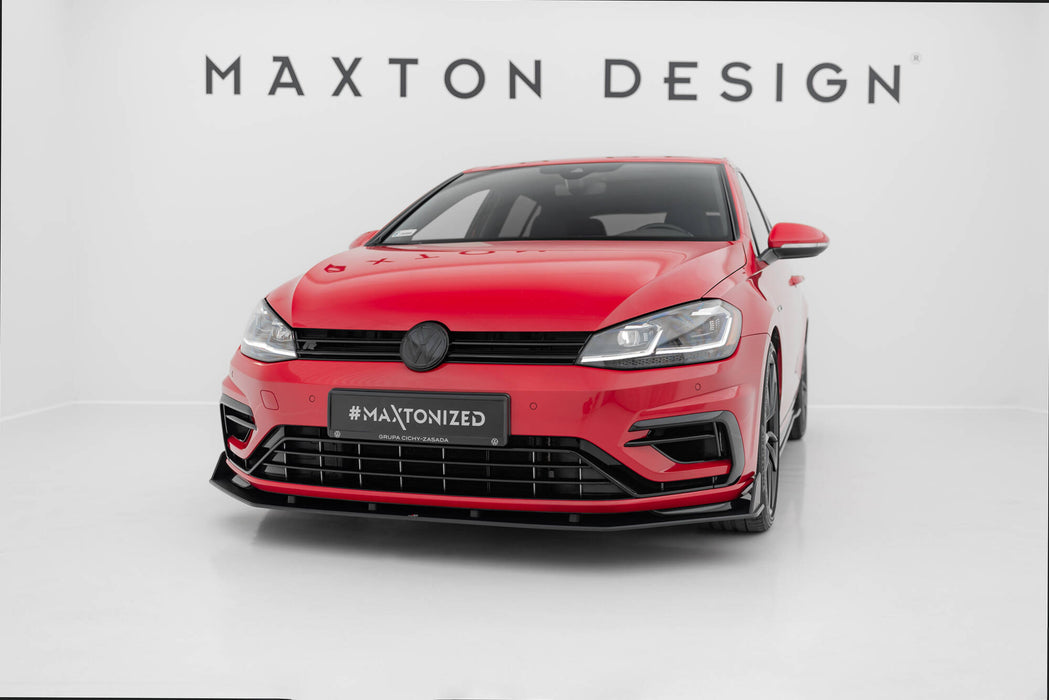 Maxton Design Street Pro Front Splitter V.2 Volkswagen Golf R / R-Line Mk7 Facelift