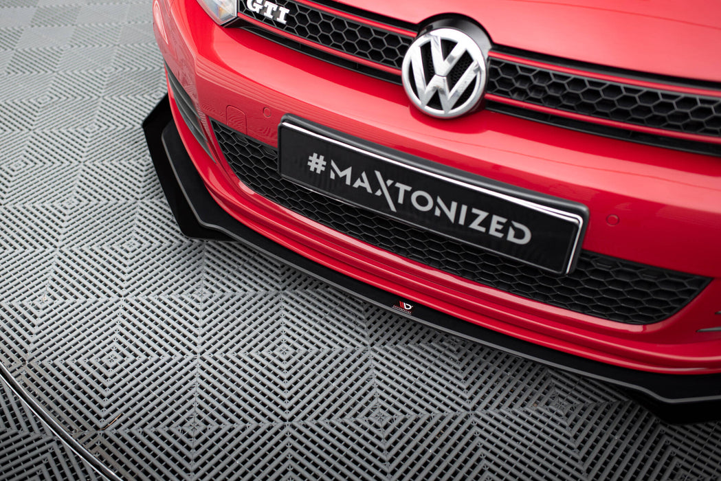 Maxton Design Street Pro Front Splitter V.3 + Flaps Volkswagen Golf GTI Mk6