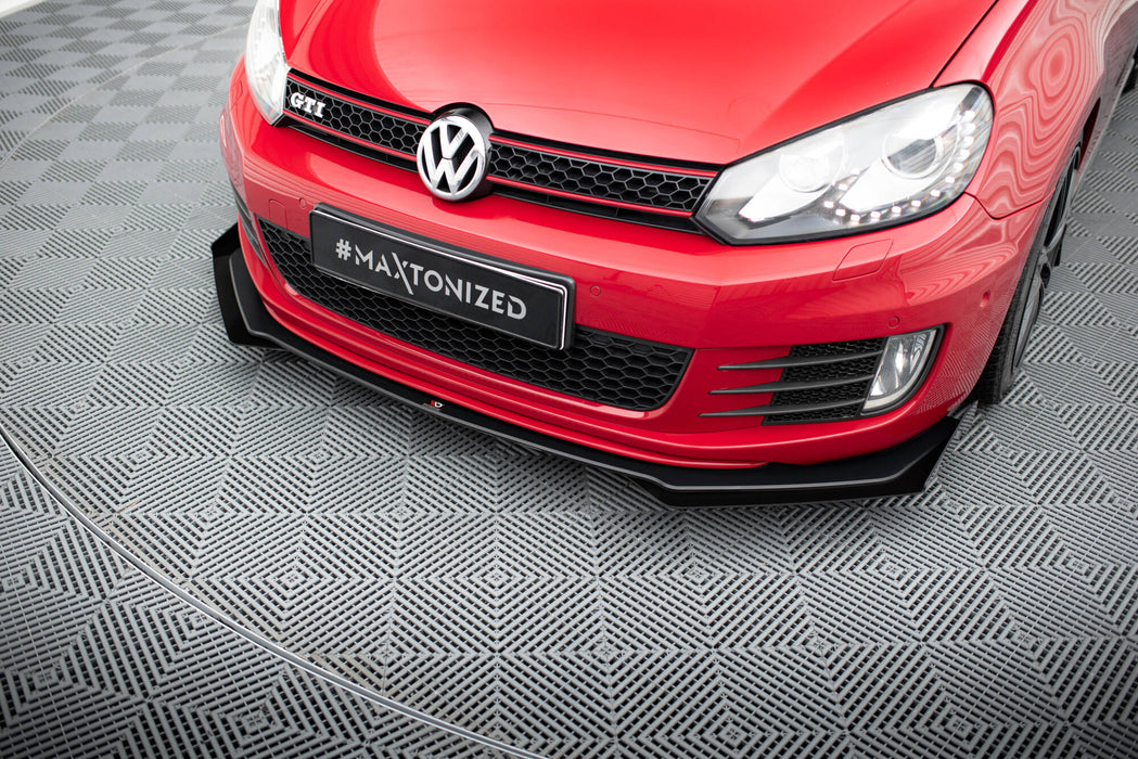 Maxton Design Street Pro Front Splitter V.3 + Flaps Volkswagen Golf GTI Mk6