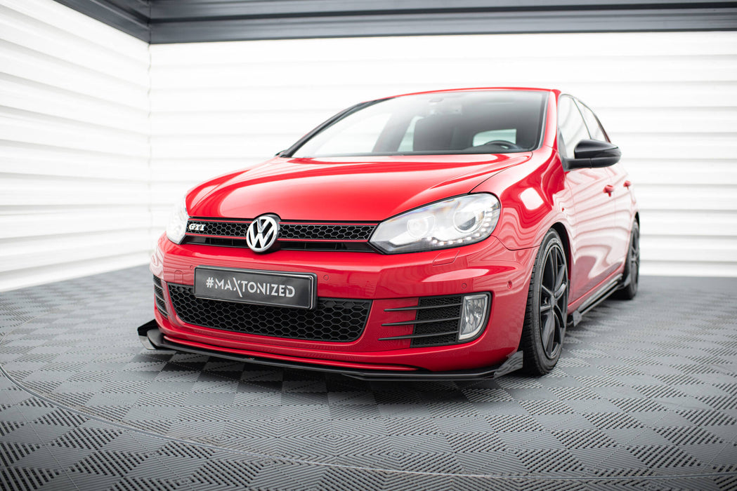 Maxton Design Street Pro Front Splitter V.3 + Flaps Volkswagen Golf GTI Mk6