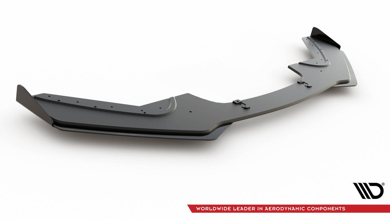 Maxton Design Street Pro Front Splitter V.3 + Flaps for BMW 1 F20 M-Pack Facelift / M140i