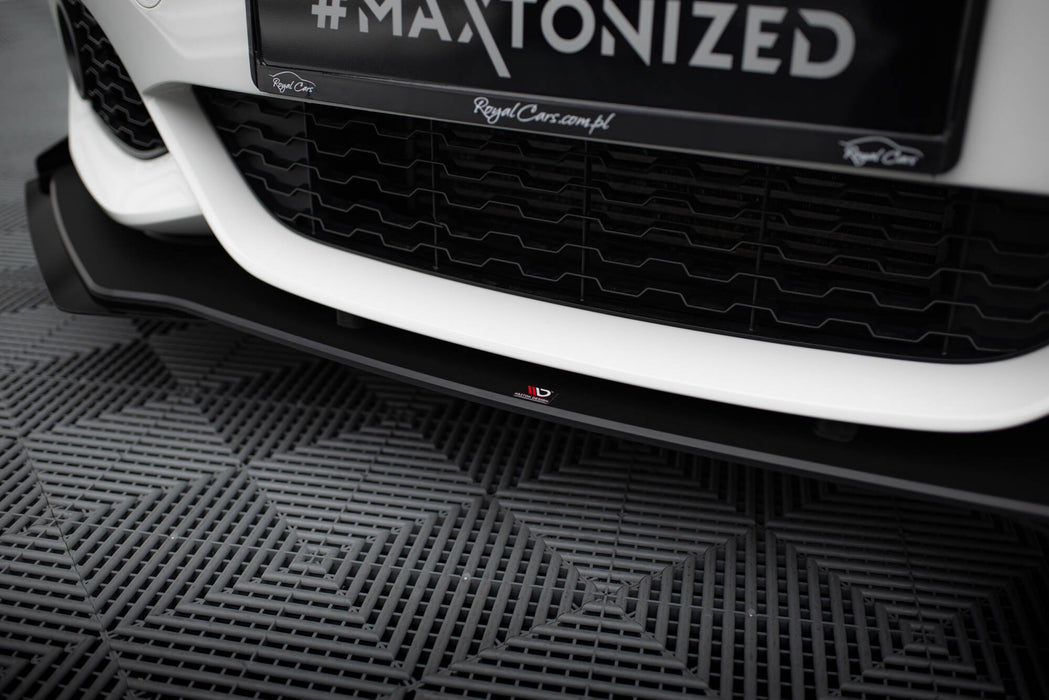 Maxton Design Street Pro Front Splitter V.3 + Flaps for BMW 1 F20 M-Pack Facelift / M140i