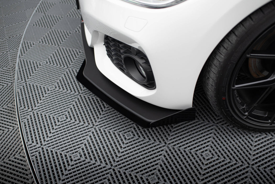 Maxton Design Street Pro Front Splitter V.3 + Flaps for BMW 1 F20 M-Pack Facelift / M140i