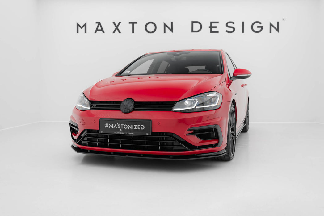Maxton Design Street Pro Front Splitter Volkswagen Golf R / R-Line Mk7 Facelift