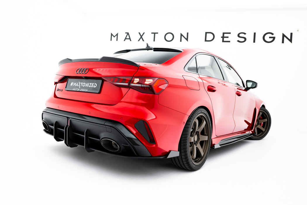 Maxton Design Street Pro Rear Diffuser + Flaps Audi RS3 Sedan 8Y Facelift