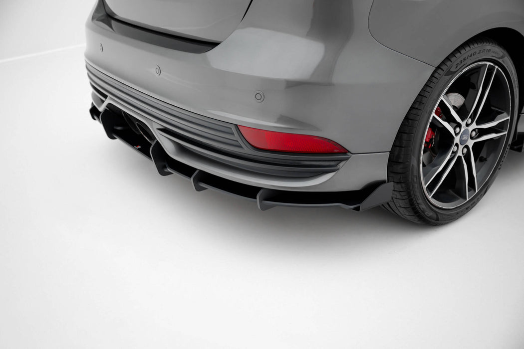 Maxton Design Street Pro Rear Diffuser + Flaps Ford Focus ST Mk3 Facelift