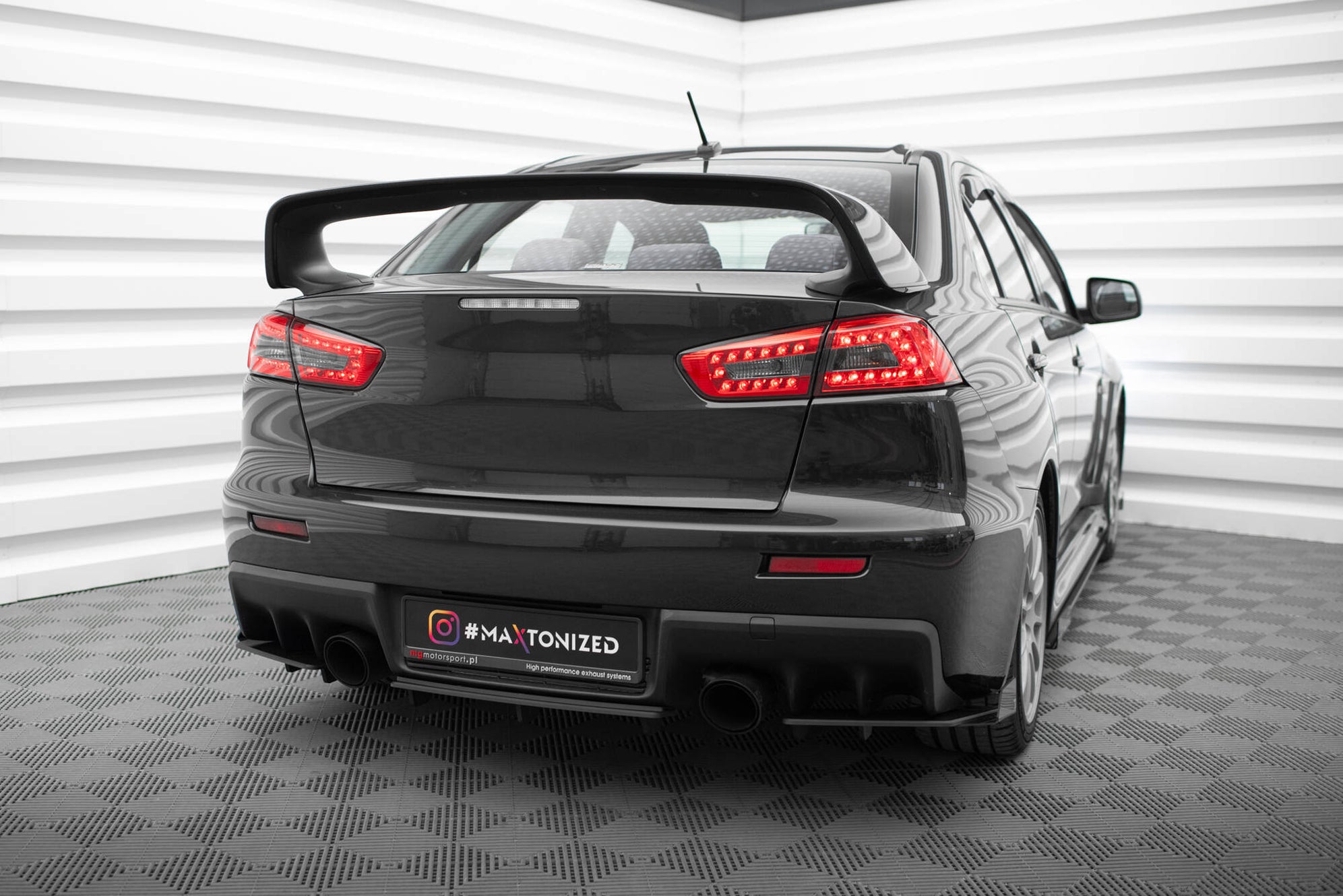 Maxton Design Street Pro Rear Diffuser Mitsubishi Lancer EVO X — Maxton ...