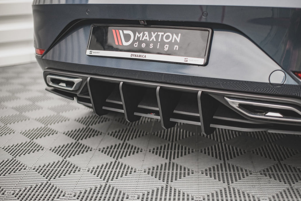 Fr Styled Rear Diffuser Maxton Design Street Pro Rear Diffuser Seat Leon FR Hatchback Mk4 ...