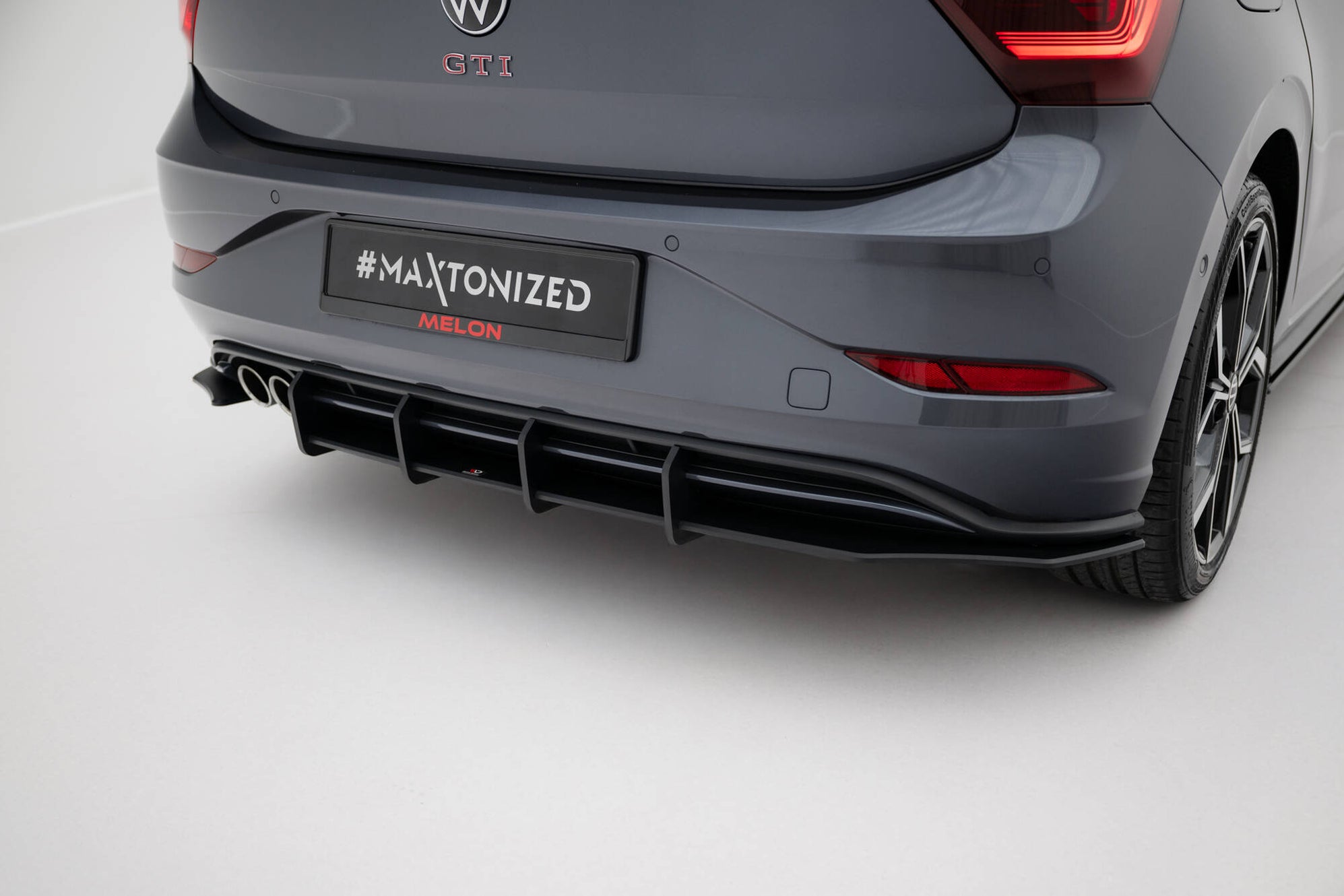 Maxton Design Street Pro Rear Diffuser Volkswagen Polo GTI Mk6 Facelif ...