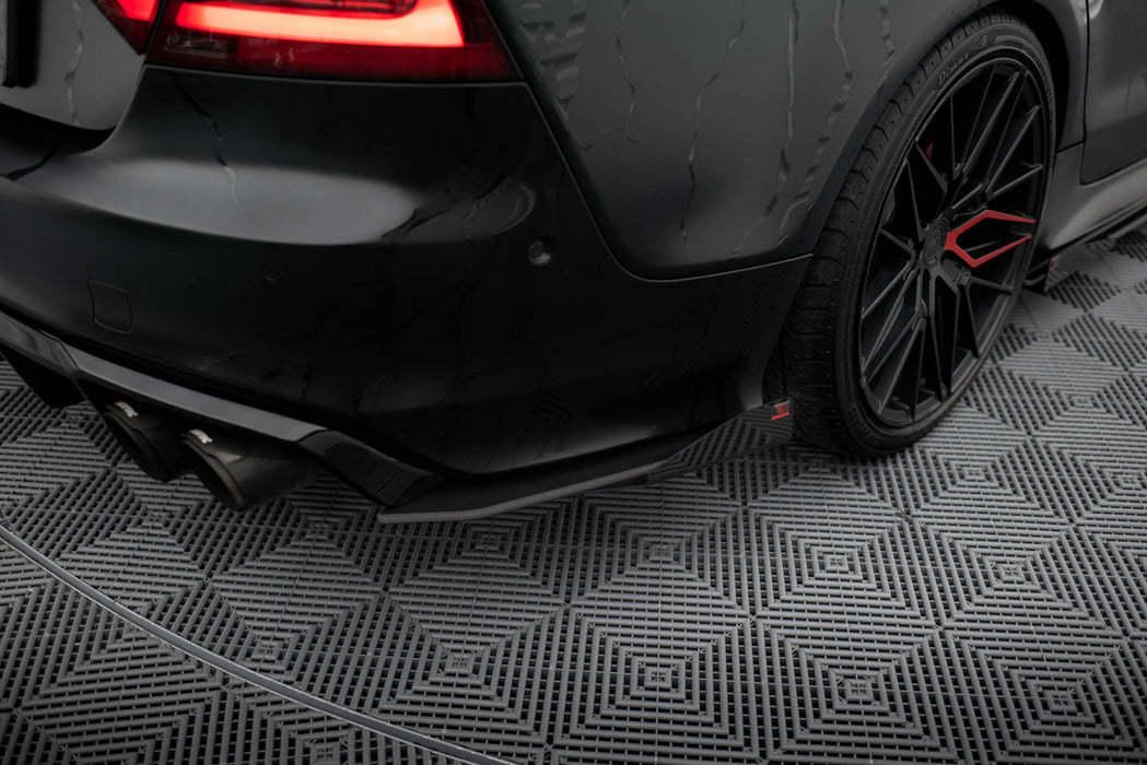 Maxton Design Street Pro Rear Side Splitters + Flaps Audi A7 S-Line C7