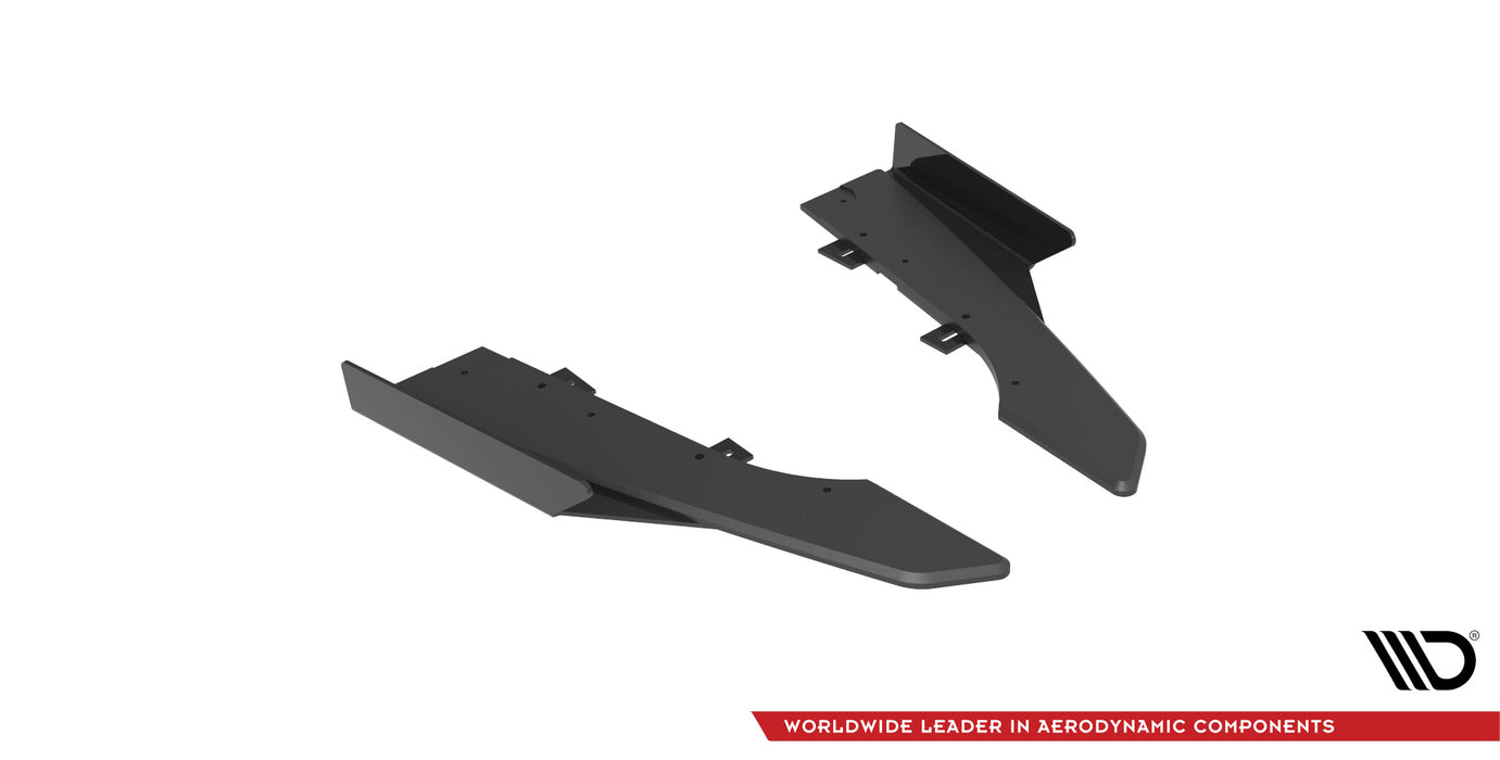Maxton Design Street Pro Rear Side Splitters + Flaps Audi RS6 Avant C6