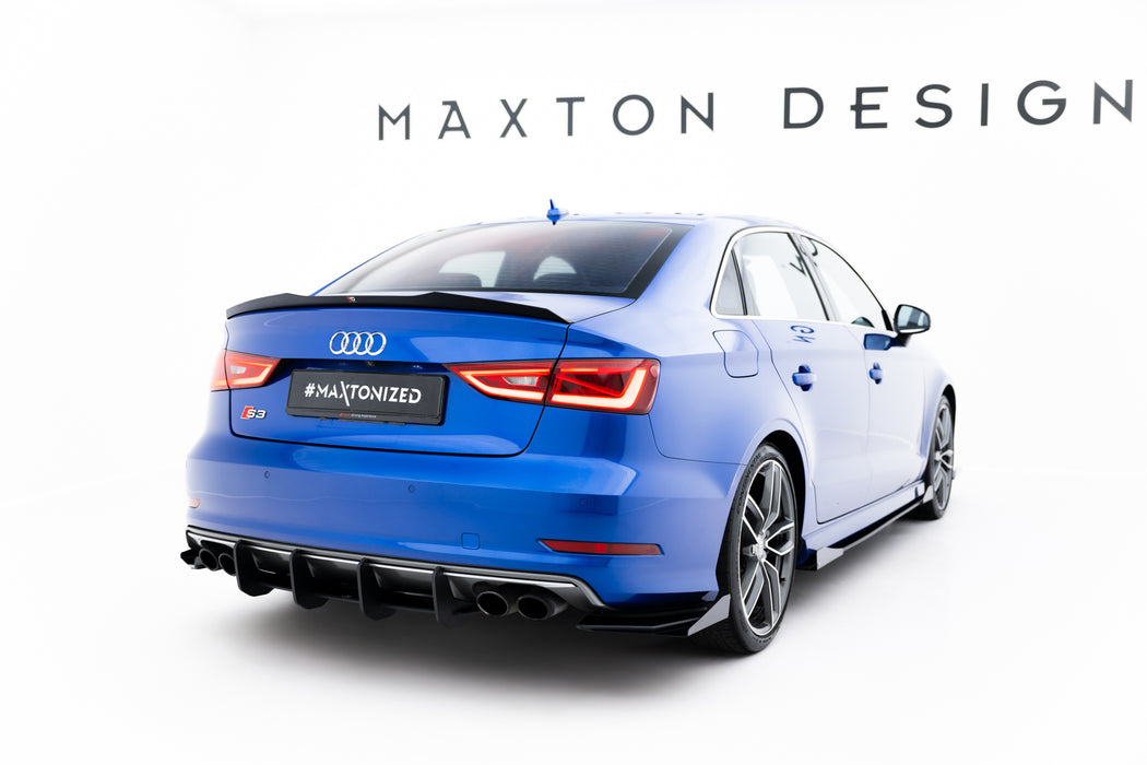 Maxton Design Street Pro Rear Side Splitters + Flaps Audi S3 Sedan 8V
