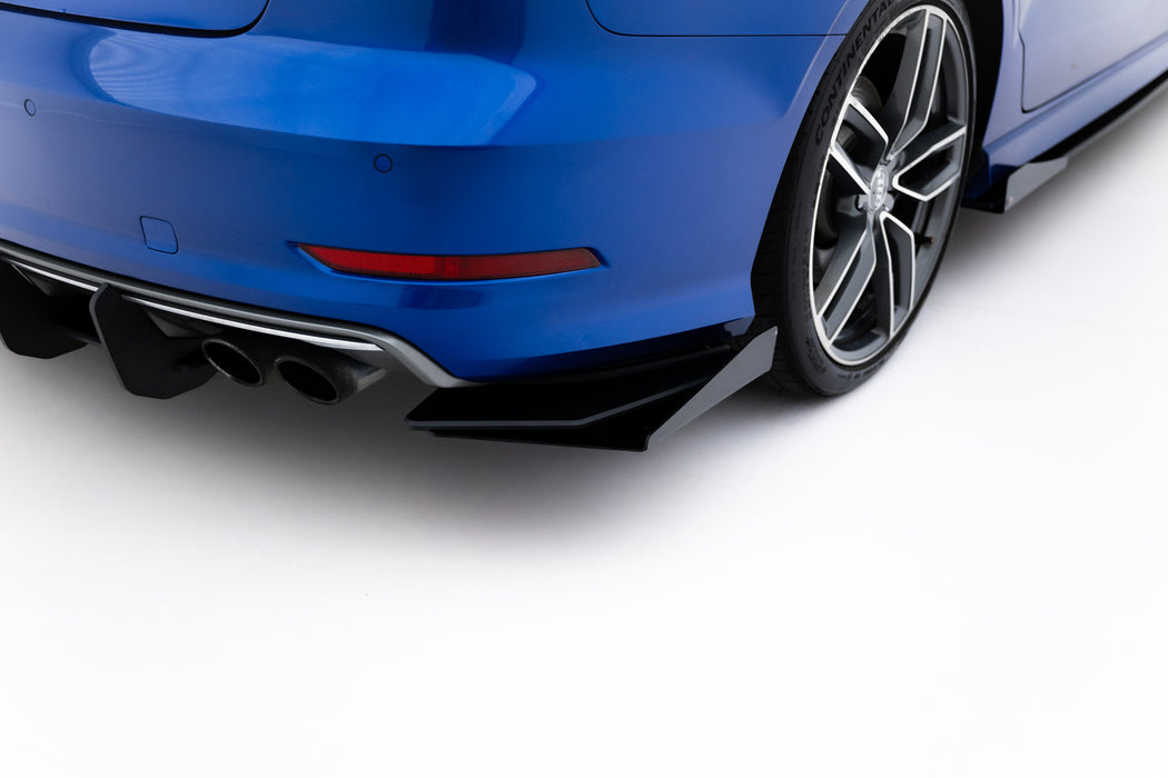 Maxton Design Street Pro Rear Side Splitters + Flaps Audi S3 Sedan 8V