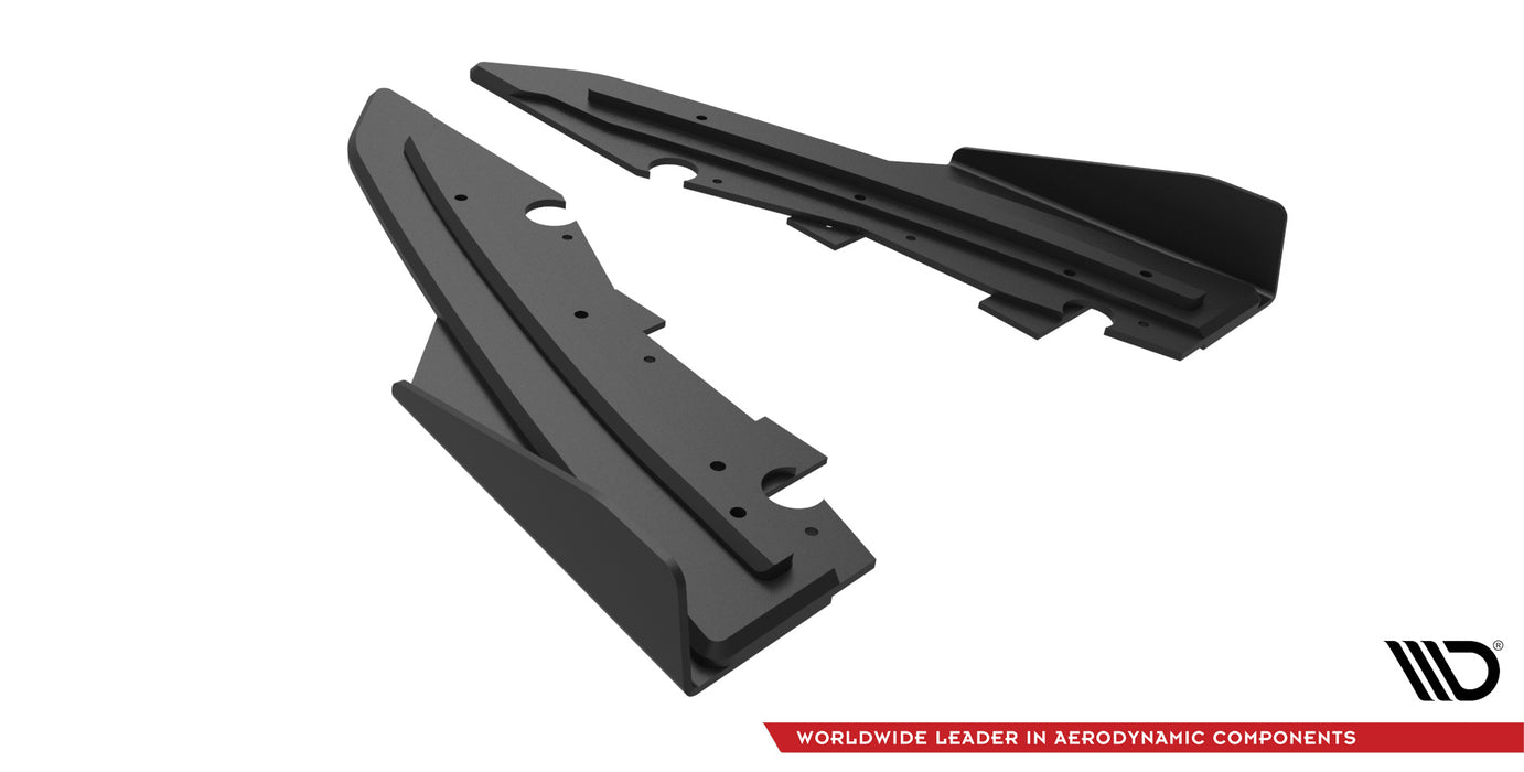 Maxton Design Street Pro Rear Side Splitters + Flaps Ford Mondeo Sport Mk5 Facelift / Fusion Sport Mk2 Facelift